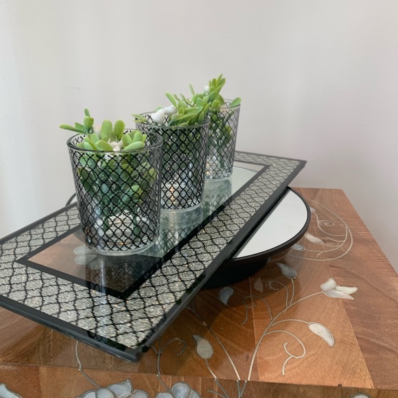 Bella Villa 4 piece Candle & Vanity Tray Se - Picture 4 of 9